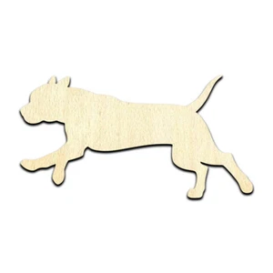 Pit Bull Dog Puppy #3 Laser Cut Out Unfinished Wood Shape Craft Supply - Picture 1 of 6