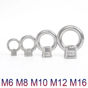 Ringmutter M6 M8 M10 M12 M16 Edelstahl V2A Zurröse Kranöse Transportöse Öse - Bild 1 von 24