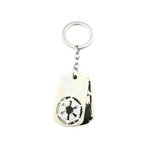 Star Wars Imperial Dog Tags Silvertone Movie/Films Charm Pendant Key Chain - Picture 1 of 1