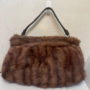 Vintage Mink fur purse with built-in muffler and matching change purse and comb! - Picture 1 of 12