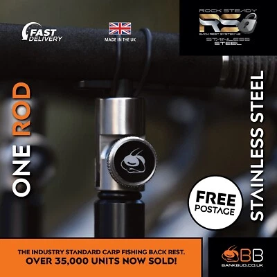 BANK BUG EDELSTAHL Bank KÄFER Rock Steady Rückenlehne V2 für Karpfenangeln - EINE ROTE PACKUNG