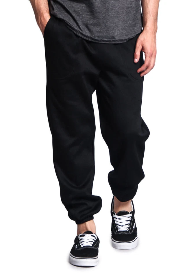 New Men's GYM Workout Basic Elastic Cuff Fleece Sweatpants  Small-5xl - HILLSP  - Image 1 of 1