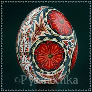 Real Ukrainian Pysanky Chicken Pysanka High Quality byRoman Easter Egg Hand made - Picture 1 of 11