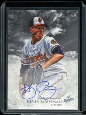2013 Bowman Inception KEVIN GAUSMAN rookie RC autograph AUTO blue jays - Image 1 of 2