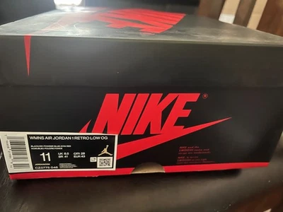 Nike Air Jordan 1 Retro Bajo OG Azul Polvo/Rojo Gimnasio Nuevo con Cordones Extra Foto 1 de 4