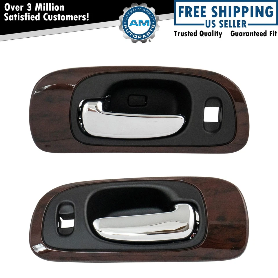 Front Inside Door Handle Chrome Black Woodgrain LH RH Pair for Concorde - Image 1 of 4