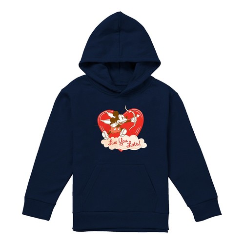 Lotto Topolino Vintage San Valentino Luv You! Felpa con cappuccio bambino colore navy 5 13 anni