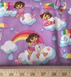 Dora the Explorer Purple Cotton Craft Sewing Fabric Out of Print VTG BTY - Picture 1 of 2