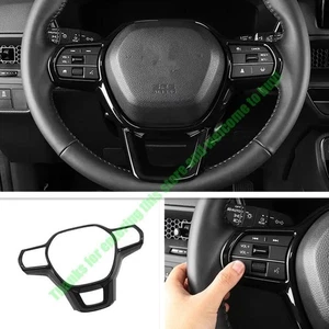 For Honda CRV CR-V 2023-2025 ABS Glossy Black Steering Wheel Frame Cover Trim - Picture 1 of 10