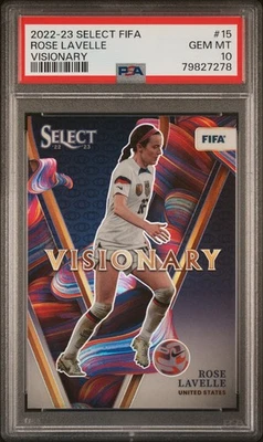 2022-23 Select FIFA Rose Lavelle Visionary Case Hit #15 PSA 10 Gem Mint USWNT - Image 1 of 2