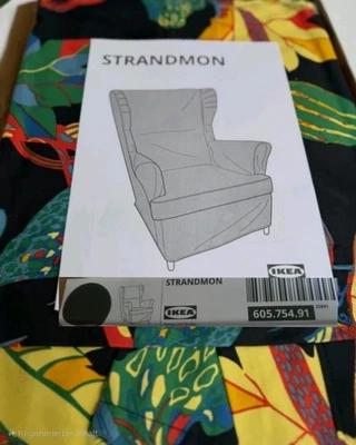 IKEA Strandmon Bezug für Sessel bunt / schwarz Schonbezug 605.754.91 NEU - Bild 1 von 2