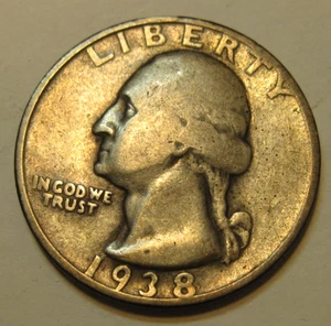 1938 S * SAN FRANCISCO * Silver WASHINGTON QUARTER * As Seen *USA Only FREE SHIP - Picture 1 of 2