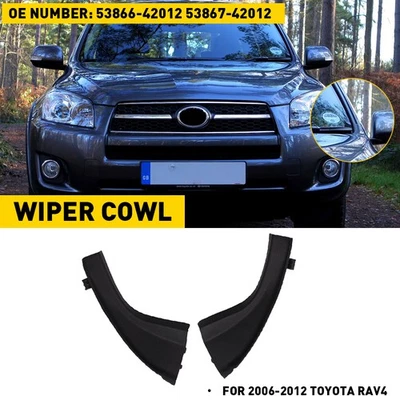 1 par de extensiones de capucha lateral aptas para Toyota RAV4 2006 2007 2008 2009 2010 2011 2012 Foto 1 de 4