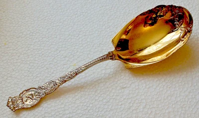 Wendell Ariel sterling silver SERVING SPOON 9" 1895 goldwash bowl NO MONO EXCELL - Image 1 of 4