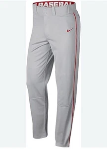 Pantaloni da baseball Nike da uomo Vapor Select Red Piped taglia L grigio/rosso nuovi $45 - Foto 1 di 6