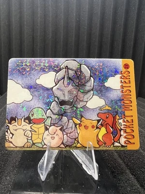 Pokemon Vintage Pocket Monsters Vending HOLO Prism Sticker Bandai 1999 Nintendo - Image 1 of 2