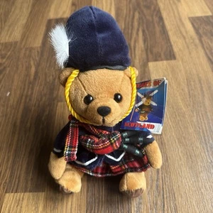 Keel Toys Scots Guard Bagpiper Mini Teddy Bear of Scotland Soft Toy with Tag   - Picture 1 of 8