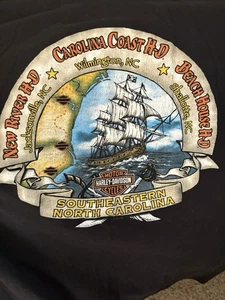 Harley-Davidson Vintage Lighting T-Shirt XL Outer Banks, North Carolina - Foto 1 di 3