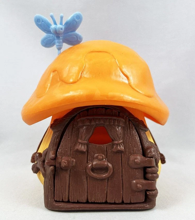 Les Schtroumpfs - Schleich Petite Maison Jaune Toit Orange et Papillon (occasion - Photo 1/4