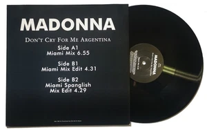 MADONNA 12" Don't Cry For Me Argentina 3 Trk UK PROMO ONLY Vinyl 1996 (SAM1982) - Bild 1 von 6