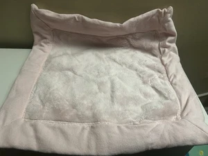 Old Navy Vintage rosa Sicherheitsdecke Baby Lovey Plüsch 14 Zoll quadratisch Rarität selten - Bild 1 von 4
