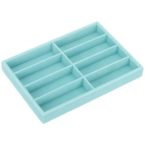 Glasses Organizer Trays, 1 Pcs Velvet Sunglass Organizer Tray, Light Blue - Picture 1 of 6