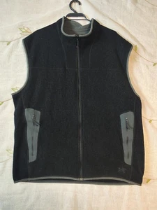 Arc'teryx Polartec Fleece Vest Men's XXL/TTG Black Full Zip Outdoor Hiking Gilet - Picture 1 of 11