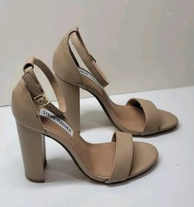 Steve Madden women's shoes heeled sandals CARRSON NLUSH LEA SIZE 5.5 US - Picture 1 of 9