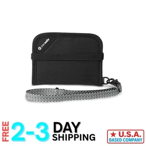 RFIDsafe V50: Elegant RFID Blocking Compact Wallet with Detachable Wrist Strap - Picture 1 of 6