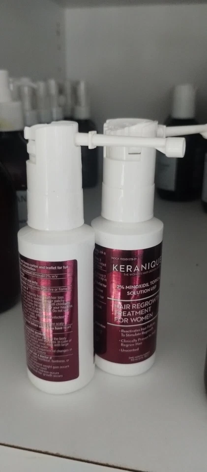 Lote de 2 NewKeranique Mujeres Tratamiento de Regeneración del Cabello 2% Minoxidil Sin Caja Foto 1 de 4