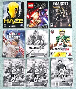 Lot of 9 PS3 Video Game instruction MANUAL ONLY Playstation-3 (buyer gets all 9) - Picture 1 of 2