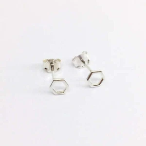 Ohrstecker - KLEINES HEXAGON, 925 Silber - Bild 1 von 4