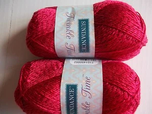 Sundance Twinkle Time sparkly holiday yarn, Grapefruit, lot of 2 (191 yds ea) - Picture 1 of 1