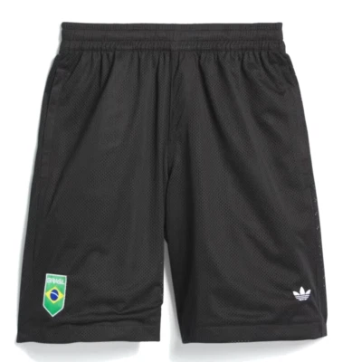 NEW MENS ADIDAS ORIGINALS BRAZIL SKATEBOARDING TREFOIL SHORTS ~ MEDIUM  #JE1687 - Image 1 of 4