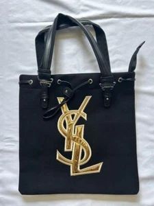 Yves Saint Laurent Tote Bag Cosmetics Logo Bags Black Novelty New Japan - Picture 1 of 4