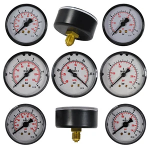 Manometer waagerecht bar+psi 1/8" 1/4" 40, 50 und 63mm versch. Anzeigebereiche - Bild 1 von 10