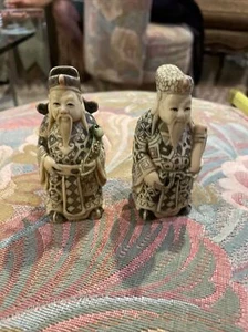 set of 2 male statue Japanese Statue figurines - Picture 1 of 1
