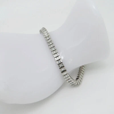 Wempe Armband Tennisarmband mit 6,85ct TW-vvsi Diamant 750/18K Weißgold 18,0cm - Bild 1 von 4