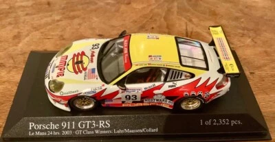 2003 Porsche 911 GT3 RS Winner LM GT Le Mans #93 1/43 MINICHAMPS 400036993 - Image 1 of 4