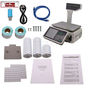 30KG Barcode Printing Scale For Self Adhesive Label APP Control Printing Report# - Picture 1 of 9