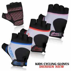Kids Cycling Padded Gloves Bicycle Cycle BMX Gloves Boys Girls Youths Junior New