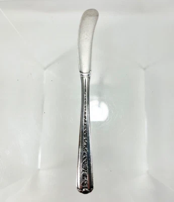 Toalla de plata de ley Pat. Esparcidor de mantequilla de rosas Rambler 1937 mango plano 5,78" L Foto 1 de 4