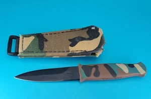 VINTAGE GERBER GUARDIAN CAMO BOOT KNIFE! WITH SHEATH! - Picture 1 of 8