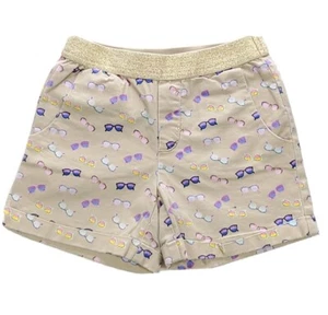 Gap Kids Girls Slip On Khaki Shorts Sunglasses Size Med 21" Waist CUTE! - Picture 1 of 4