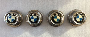 4 x Original alte BMW Metall Nabenkappen für Stahlfelge Edelstahl Oldtimer - Bild 1 von 1