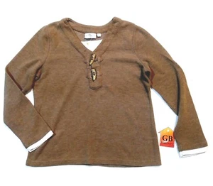 PL Size Petite Large Women's sweater blouse StudioWorks brand Mock Layer shirt - Picture 1 of 4