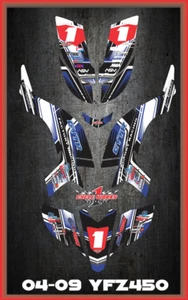Yamaha YFZ450 YFZ 450 CARBURATED SEMI CUSTOM GRAPHICS KIT 04-08 PRIMAL4 - Bild 1 von 1