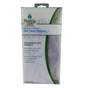 NatraCure Moisturizing Gel Heel Sleeves - for Cracked Heels, Dry Heels, Rough - Picture 1 of 8