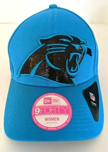 Nuevo sombrero ajustable para mujer NFL Carolina Panthers New Era 9Forty brillo glamour  - Imagen 1 de 9