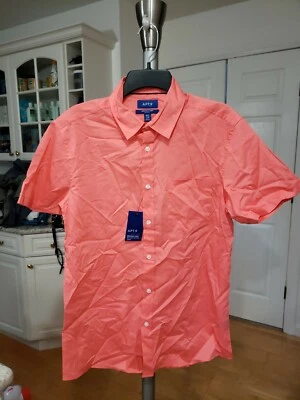 Мужские Apt. 9 Серьезно мягкий Slim-Fit рубашка с коротким рукавом. Новый с ярлыком  - Изображение 1 из 4
